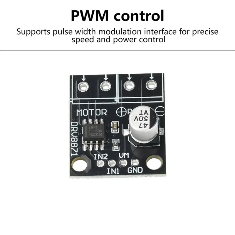 A92P DC 6.5-45V 5Pcs DRV8871 H-Bridge Motor Driver Module 3.6A PWM Control Brushed DC Motor Driver