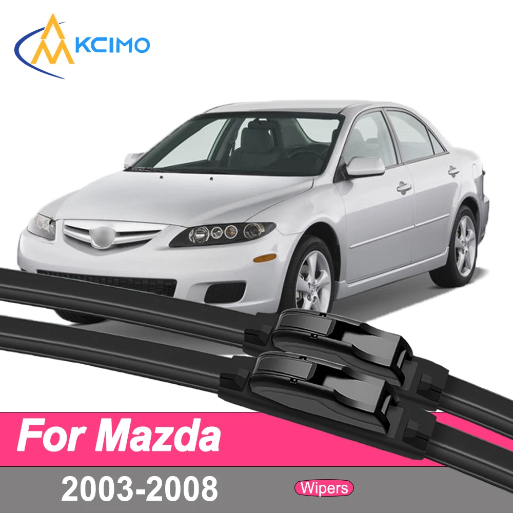 

Silent Durable Windshield Wiper Blades 2pcs Front Set High Quality Rubber for Mazda Mazda6 2003-2008 Atenza Speed6 6MPS GG1 GY