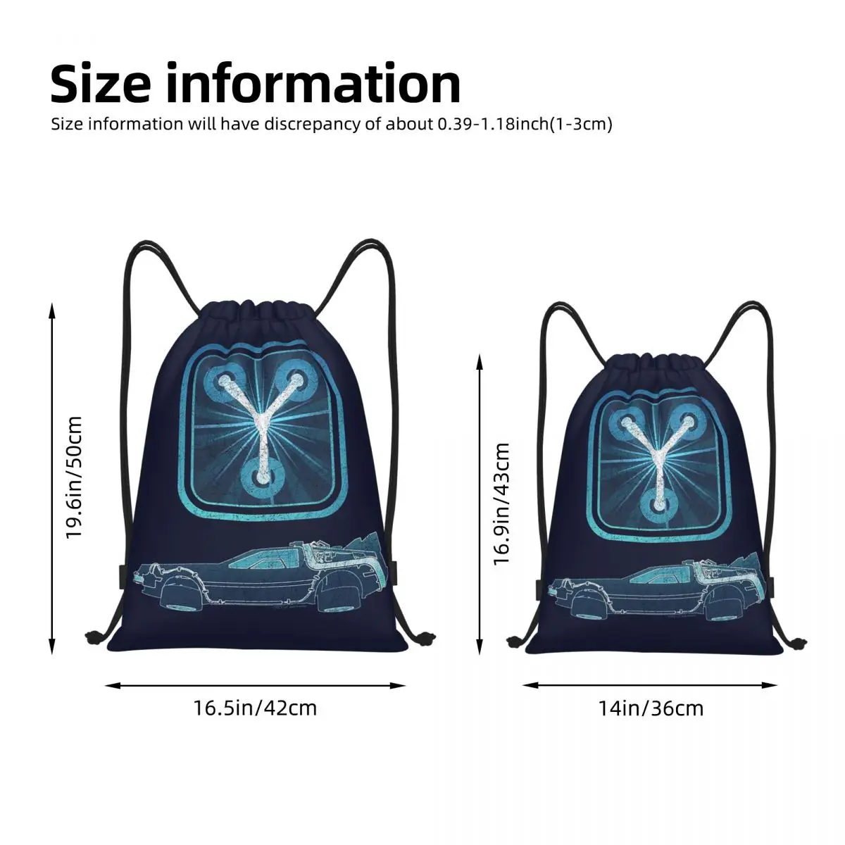 Back To The Future Flux Capacitor Backpacks Fashion Drawstring Bundle Pocket Shoes Bag Book Bags for Travel Students view 6