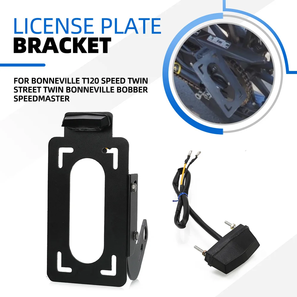 

License Plate Holder Light Bracket Fender Eliminator For Bonneville T120 Speed Twin STREET TWIN BONNEVILLE BOBBER Speedmaster