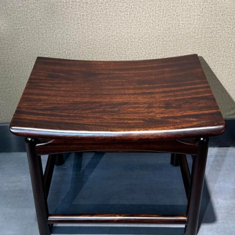 New Chinese ebony ingot stool mortise and tenon solid wood tea stool household small stool