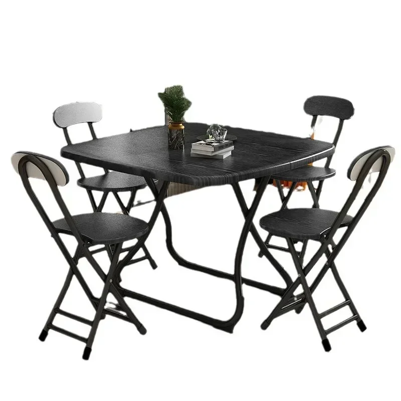 Home furnitureFolding  Dining  Household Dining Table Space-saving Foldable Simple Small Square  Rental Portable Table