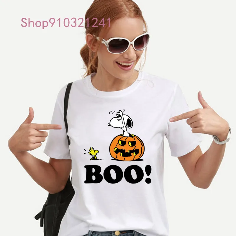 

Футболка Snoopy Boo, топы с мультяшными тыквами, футболки с графическим рисунком на Хэллоуин, Винтажная футболка, женская красивая стильная одежда с принтом в эстетике