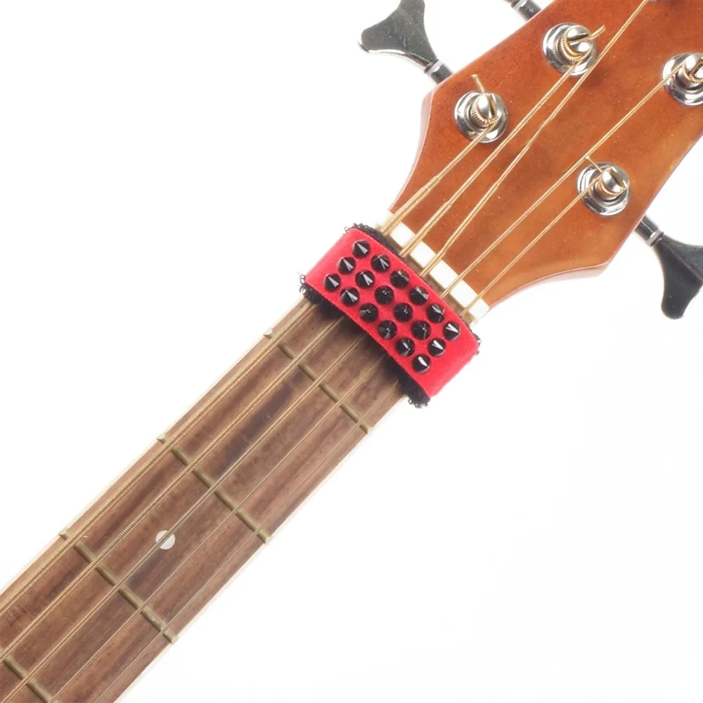 Black / Red / Grey ​Guitar String Muter​ ​Punk Style​ ​Universal Fit​ ​String Dampener ​19cm Length​ ​Noise Reducer