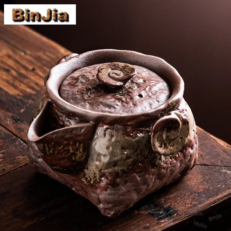 

220ml Kiln Change Kiyomizu-yaki Teapot Teapot Elegant Tea Infuser Pot Tea Maker Kettle with Ball Hole Chinese Tea Set Decoration