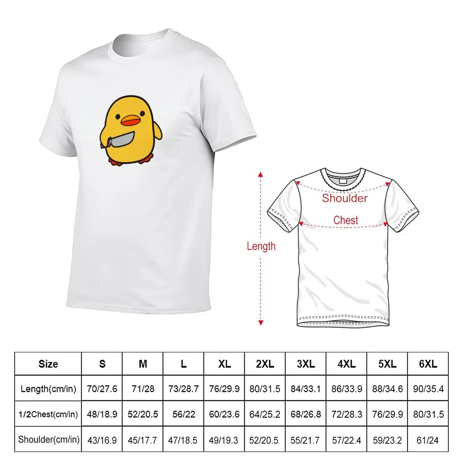 Duck with a Knife T-Shirt animal prinfor boys summer top shirts graphic tees funny t shirts for men