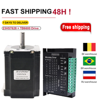 2 phase 4-Leads 76mm 189N.cm 23HS7628-8mm 57 motor 24v with TB6600 driver for 3D printer Nema23 Stepper Motor