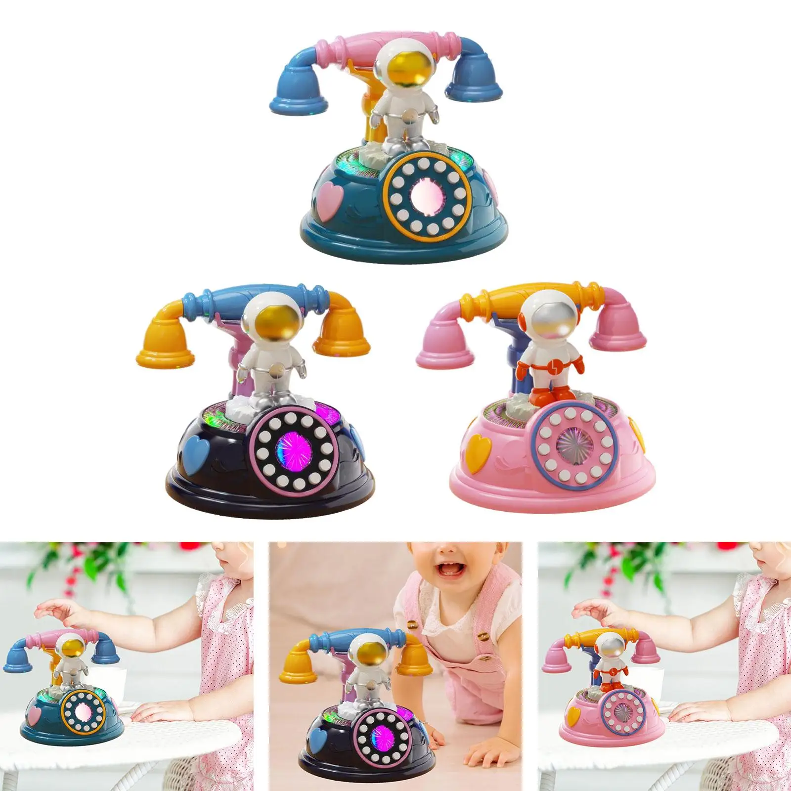 

Baby Phone Toy Cartoon Astronaut Enlightenment Cognitive Development for Birthday Gift Preschool Child Creative Toy Boys Girls