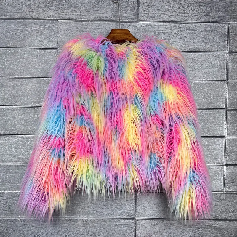 DEAT Fur Imitation Fur Coat Korean Version Pure Color Beach Wool Women's Short Coat Straight 2026 Winter Wram Jackets 11A06487