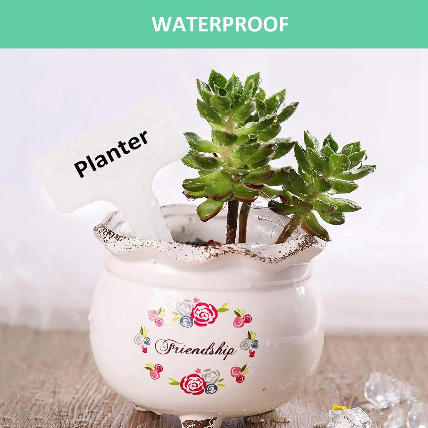 

200Pcs White Plant Labels Water T-Types Plant Tag Reusable Nursery Garden Labels Plant Markers For Flower Vegetables
