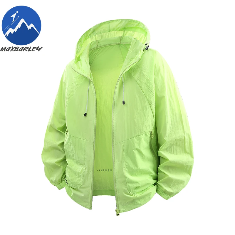 

2026 Summer Outdoor Jacket Men UPF50+ Casual Thin Sunscreen Breathable Hooded Coat Women Hiking Sport Ice Silk Skin Windbreaker