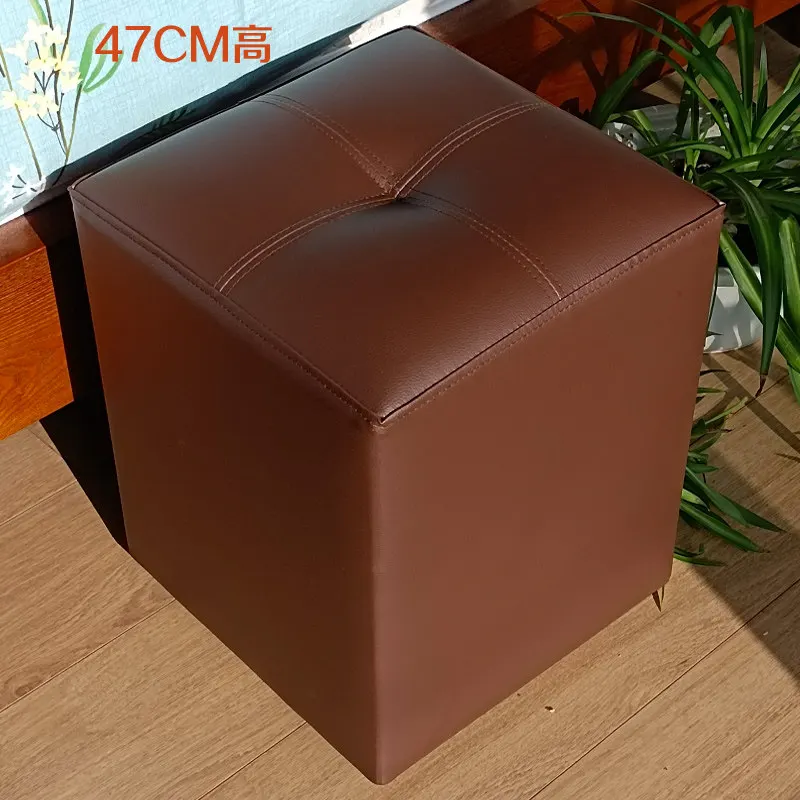 For Leather Upholstered Wooden Stool, Vanity Chair & Computer Desk Seat, Shoe Store Fitting Stool