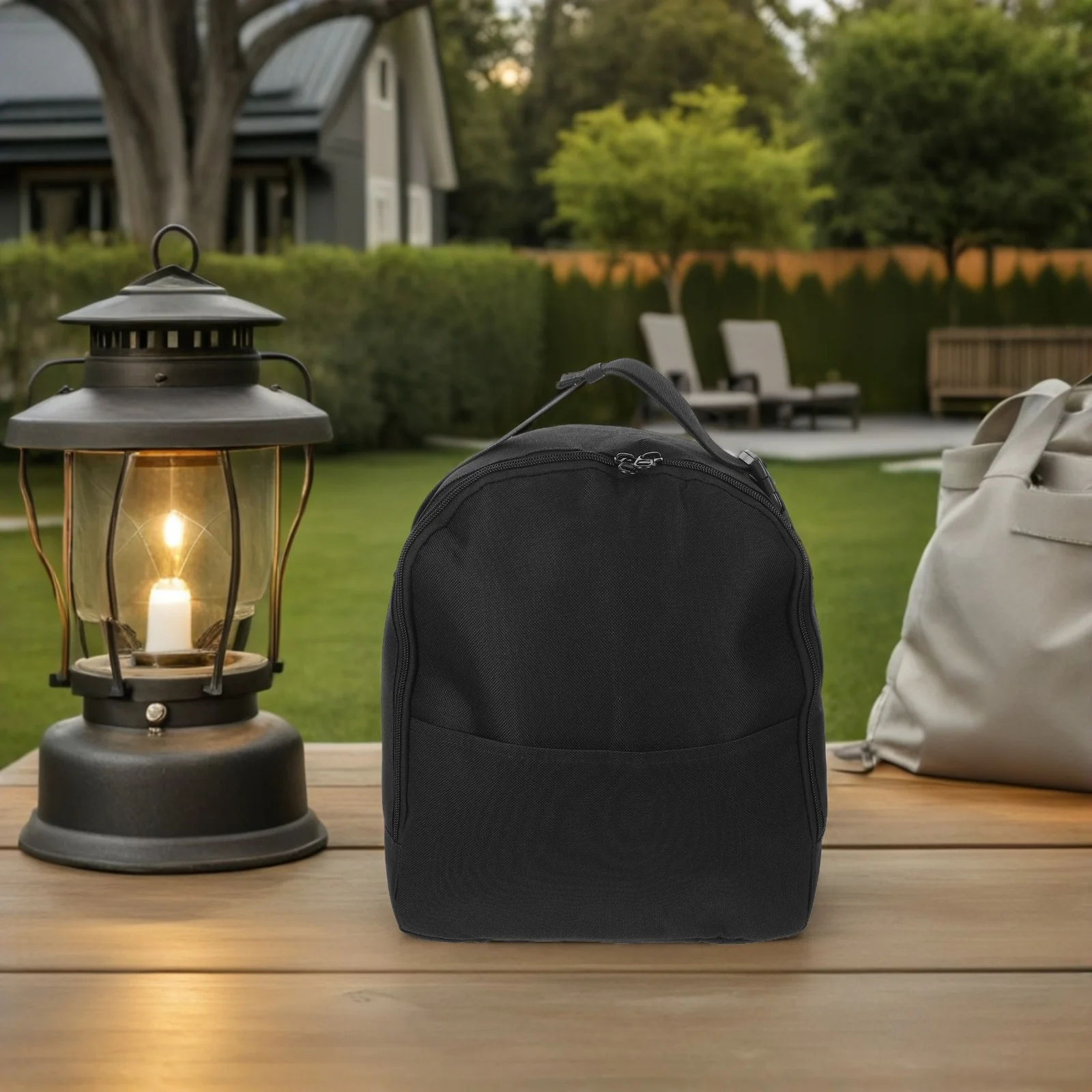 

Foldable Camping Fan Carry Bag Dust-Proof Shockproof Portable Storage Case 30.5x26x13cm Hiking Outdoor Travel Organizer