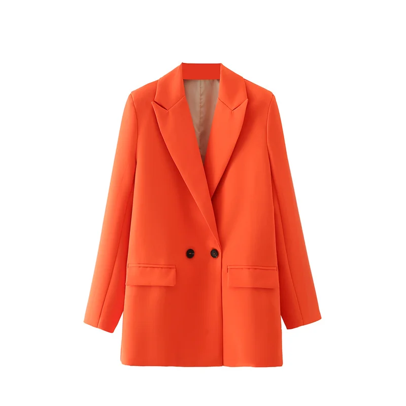 Veste à double boutonnage pour femme, 20 couleurs, manteau décontracté, vêtements de bureau, mode printemps automne 2023