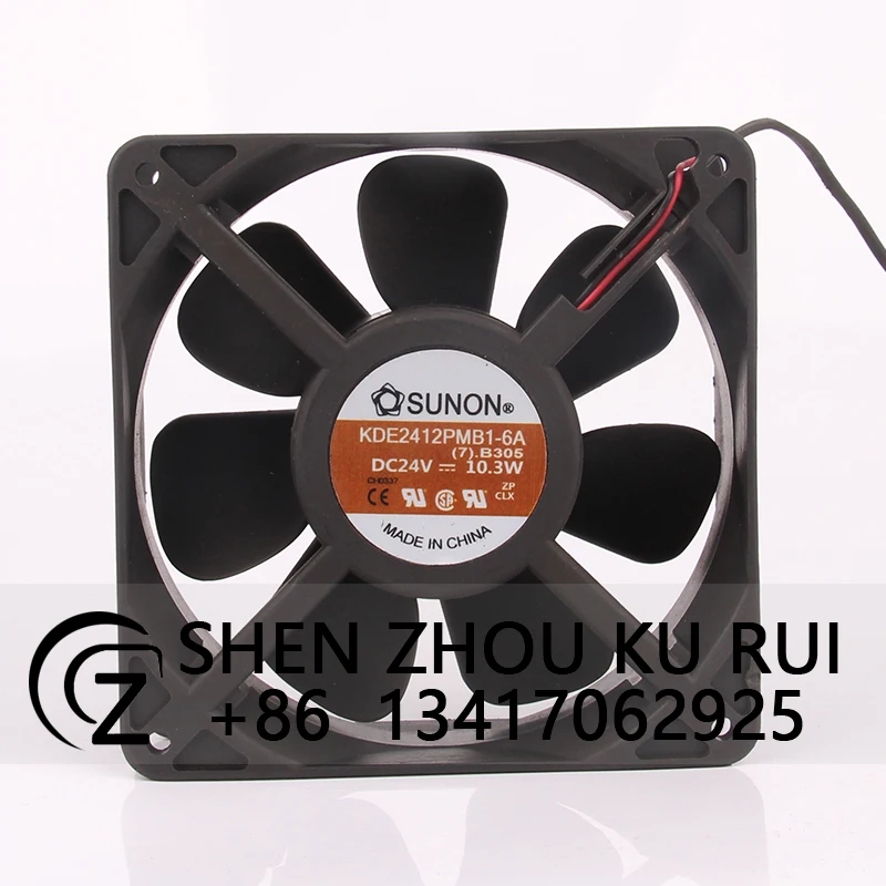 KDE2412PMB1-6A Case Cooling Fan for SUNON 12V 48V DC24V 10.3W EC AC 120X120X38MM 12CM 12038 Dual Ball Bearing Siemens Inverter