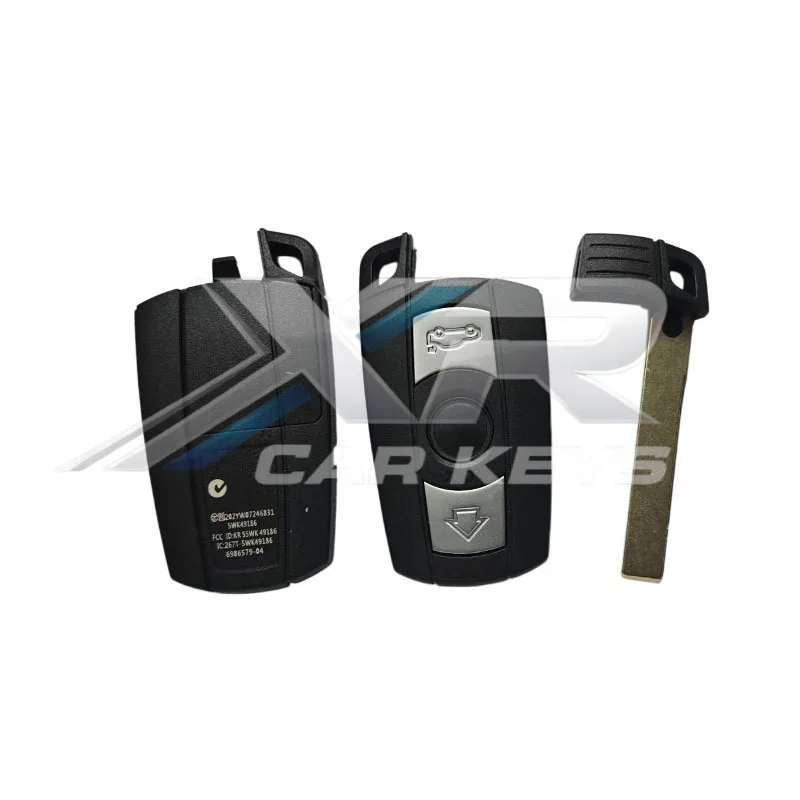 Boîtier de clé intelligent 3 boutons avec batterie VL2020 105 pour télécommande de voiture BMW X5 X6 E61 E90 E82 E70 E71 E87 E88 E89 Séries 1 3 5 6