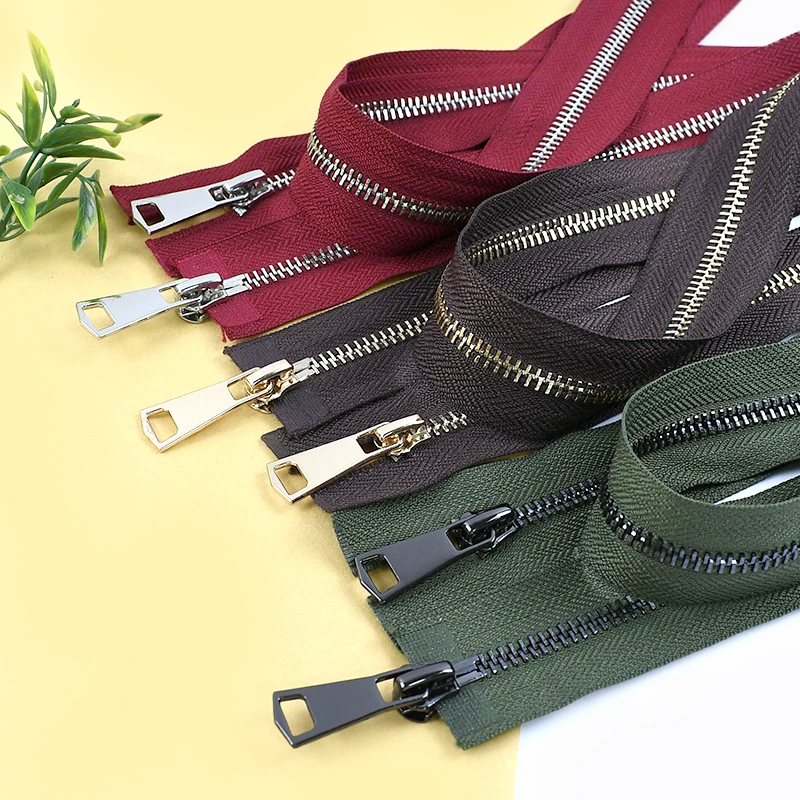 

Meetee 5# Double Sliders Metal Zipper 120cm Two-way Zippers for Down Replacement Zip DIY Garment Sewing Closures Zips Repair Kit