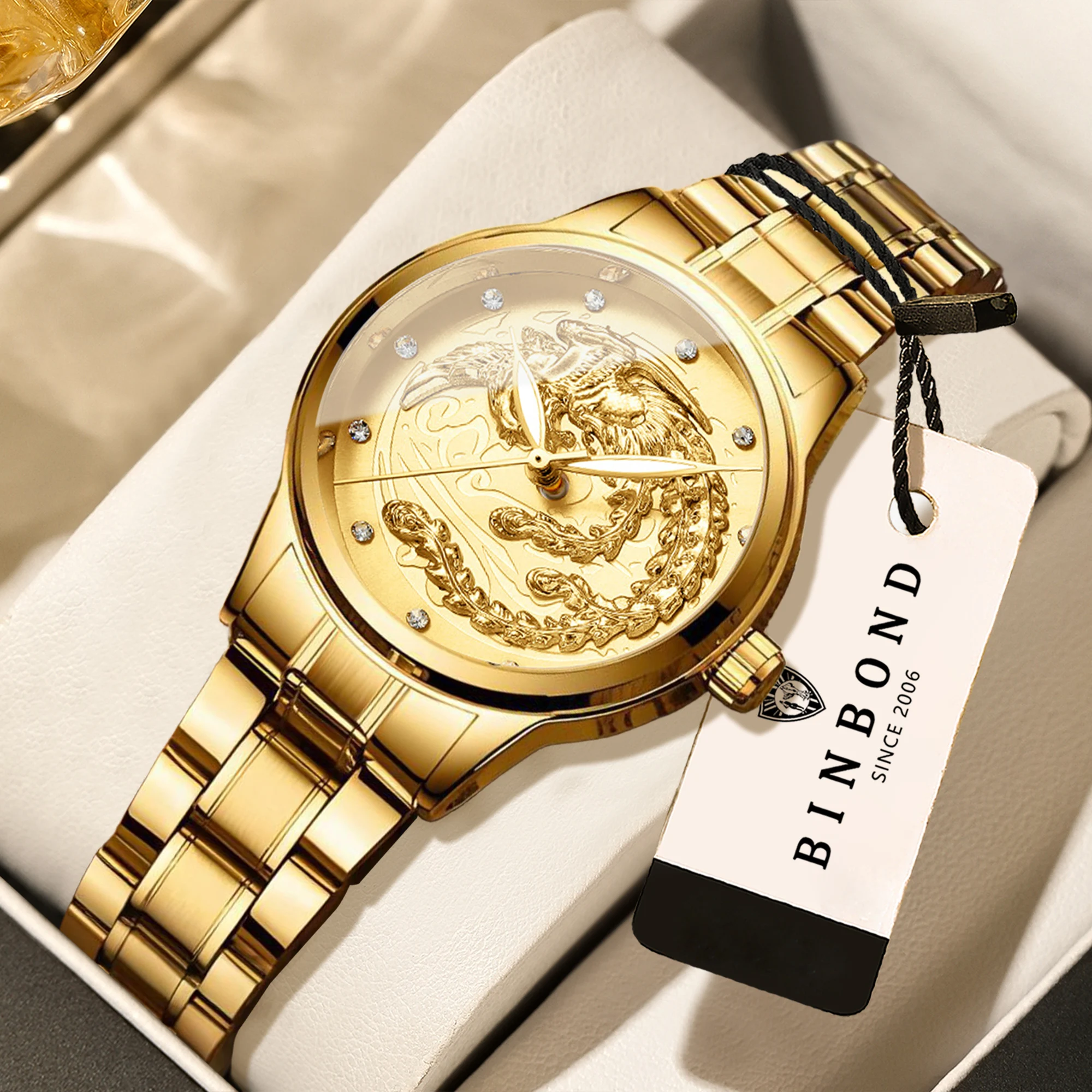 

BINBOND Vintage Phoenix Durable Quartz Watches for Women Luxury Luminous Waterproof Accurate Women's Watch Ladies Casual Reloj