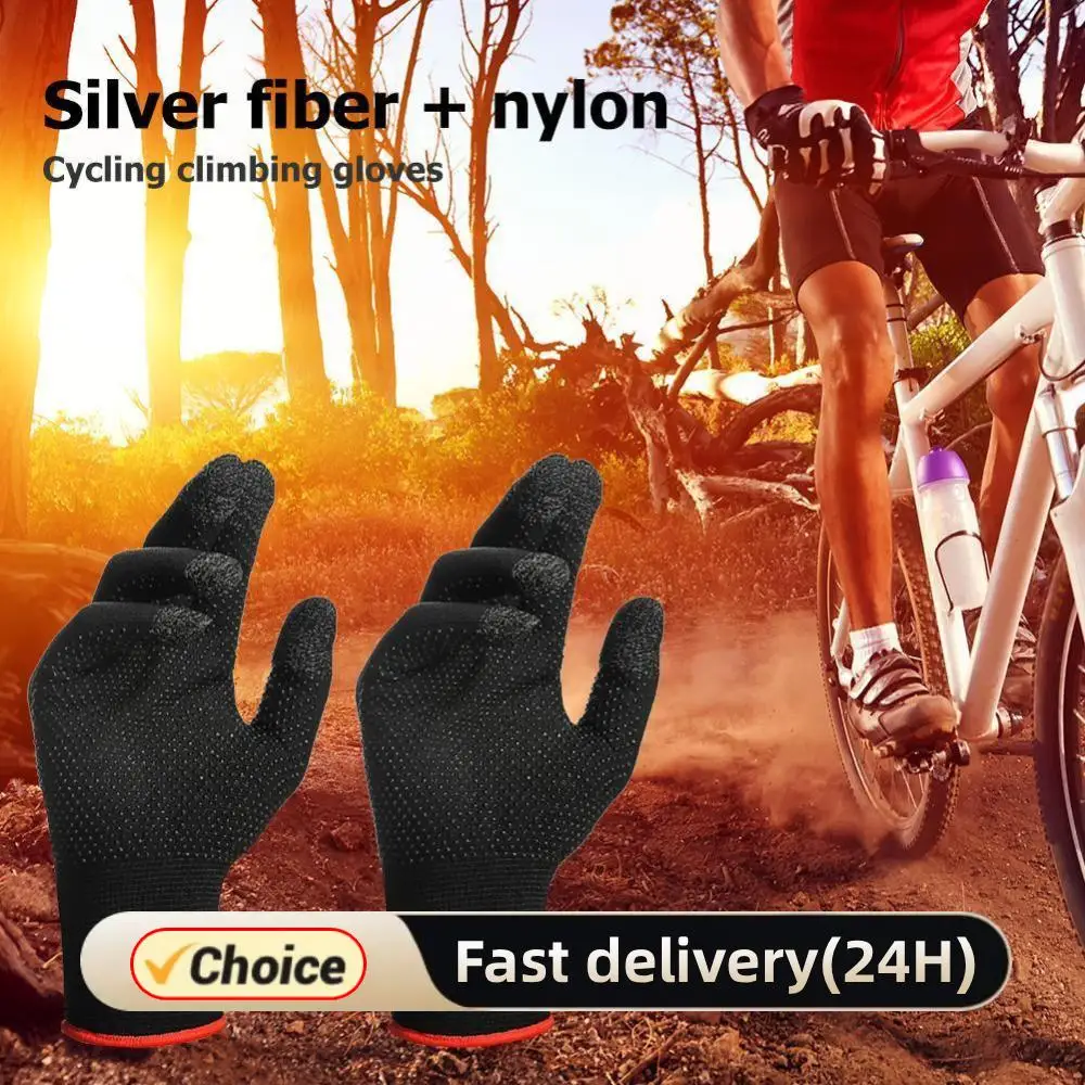 1 Pairs Anti Slip Knit Touch Screen Gloves Men Women Breathable Sweatproof Thermal Gloves for Gaming Outdoor Cycling Sports