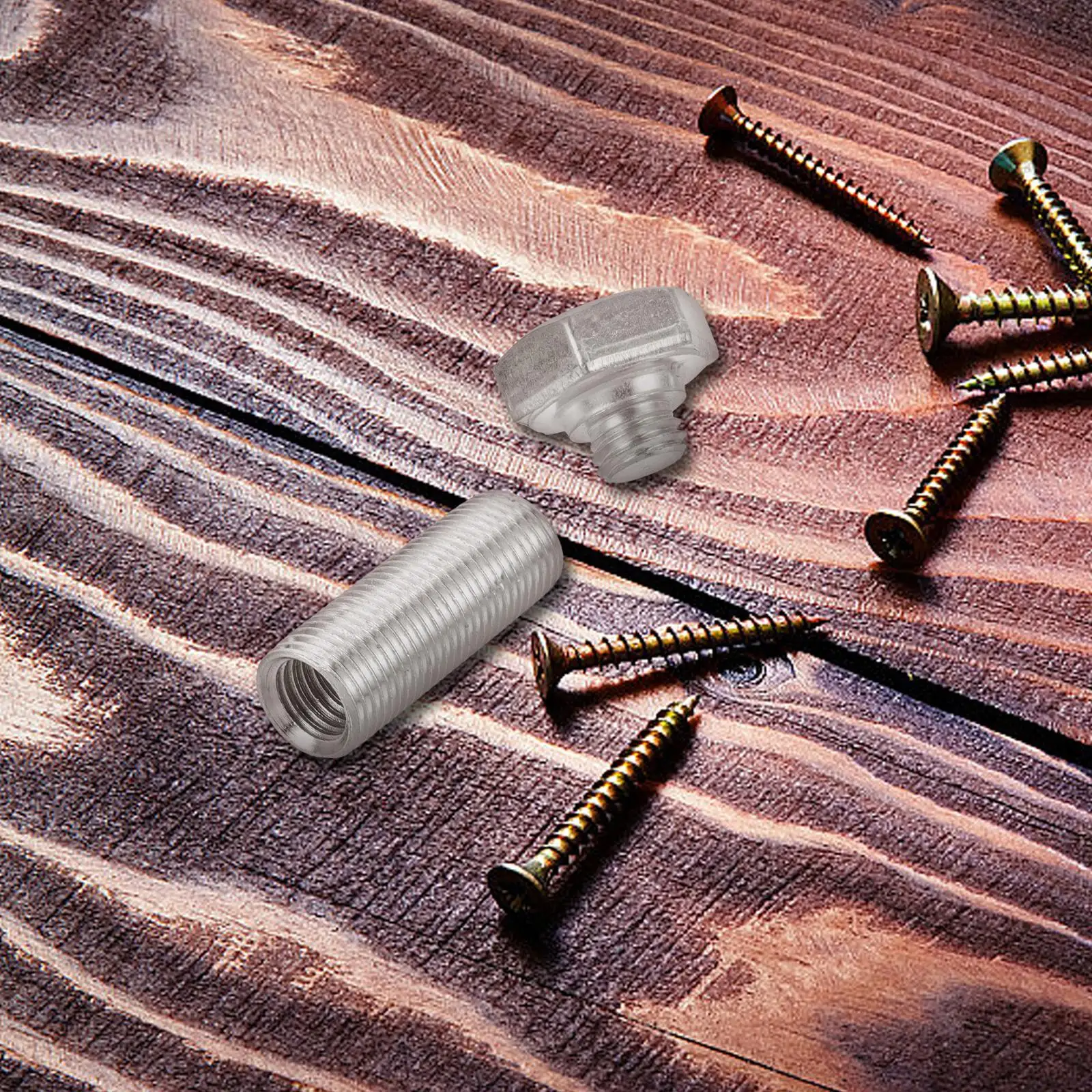 Silver Realistic Screw Shaped Storage Container Hidden Bolt Secret Metal Hider Box For Discreet Outdoor Simulation Mechanical