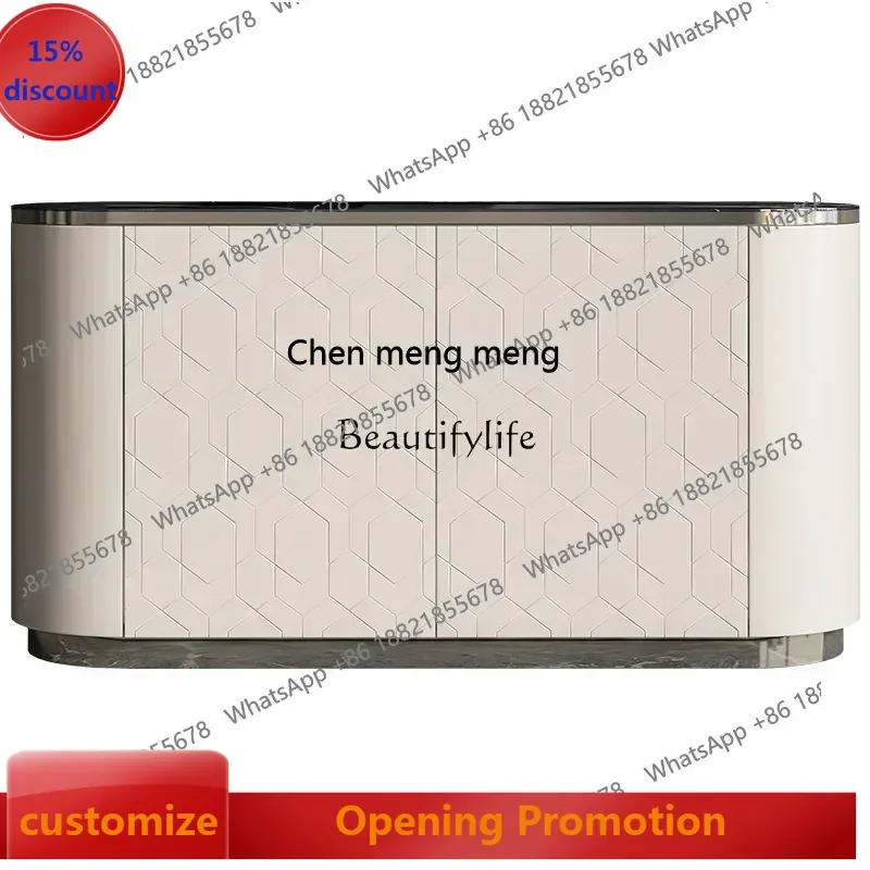 

New Arrivals Light luxury dining side cabinet restaurant storage Hong Kong style bedroom marble high-end fashion entrance shoe