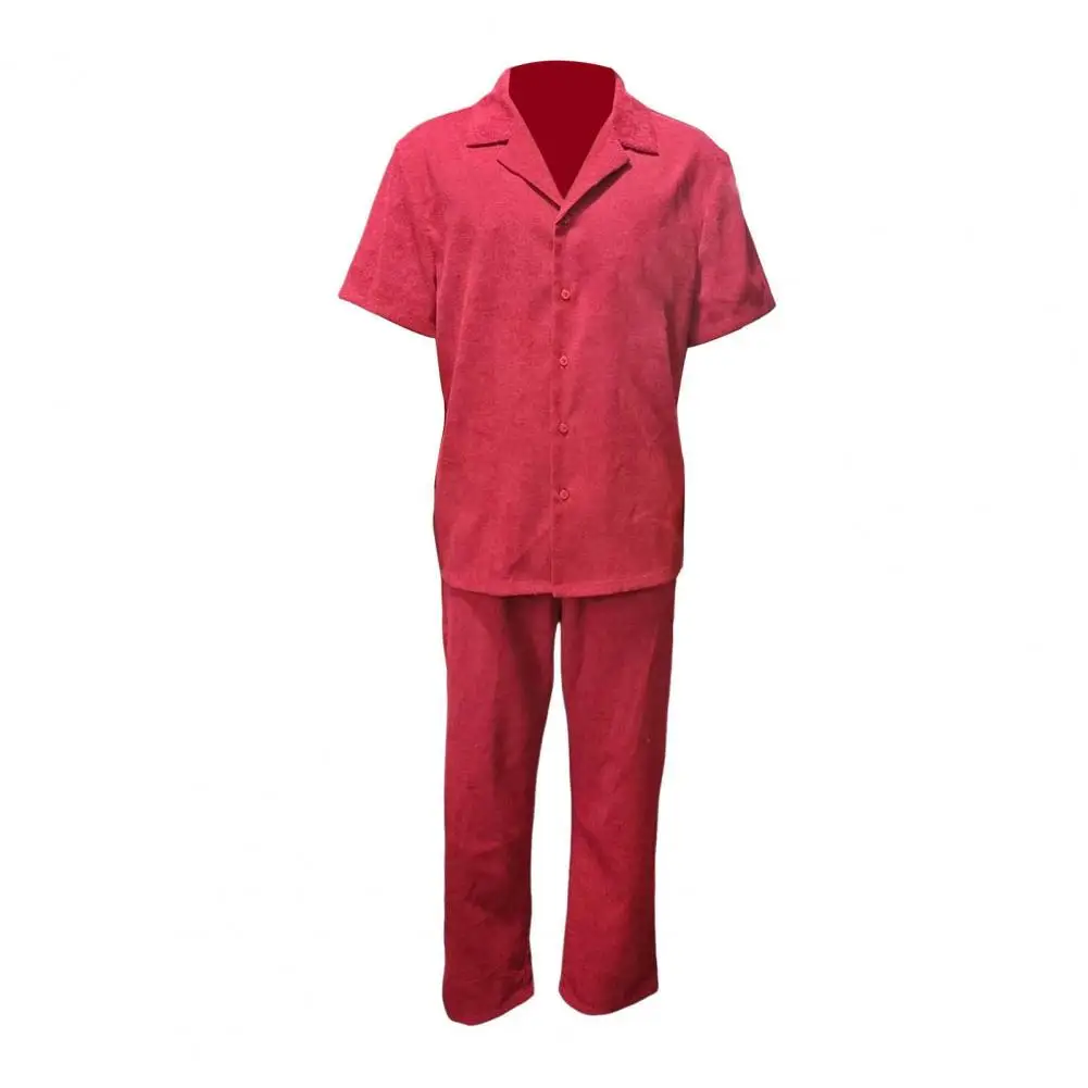 

Summer Fashion Two Piece Set Men Lapel Button Short Sleeve Shirt And Straight Pants Suit Men Casual Oversized Clothes Outfit