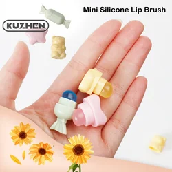 Mini Silicone Lip Brush Cartoon Angled Concealer Brushes Lip Balm Lip Gloss Concealer Brushes Make Up Brushes