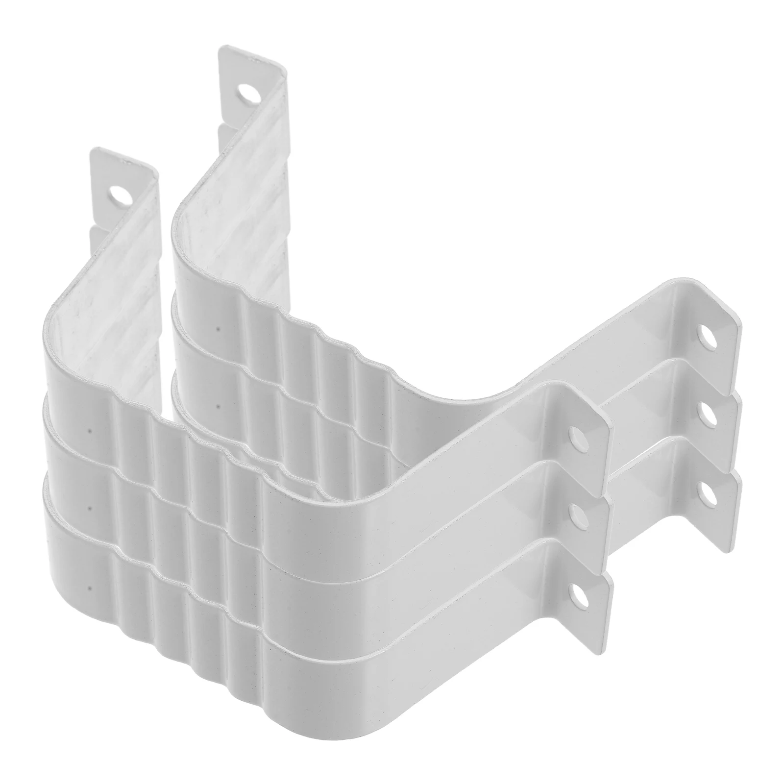 

Rainwater Pipe Clips Gutter Straps Hangers Brackets Tools Accessories Nozzle White Adapter Downspout Clips Strap Hidden Bracket