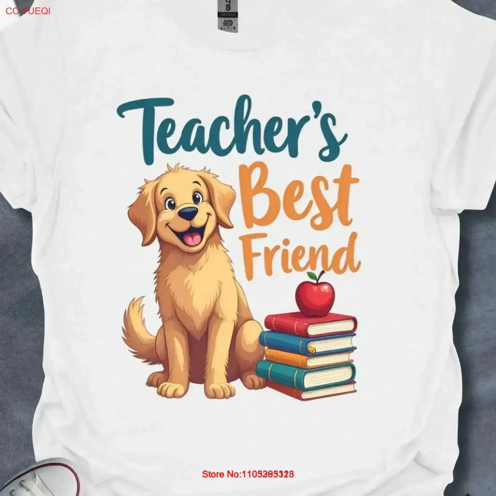 Camiseta para profesores con diseño de Golden Retriever, para amantes de las mascotas, ropa informal vintage lavada para educadores