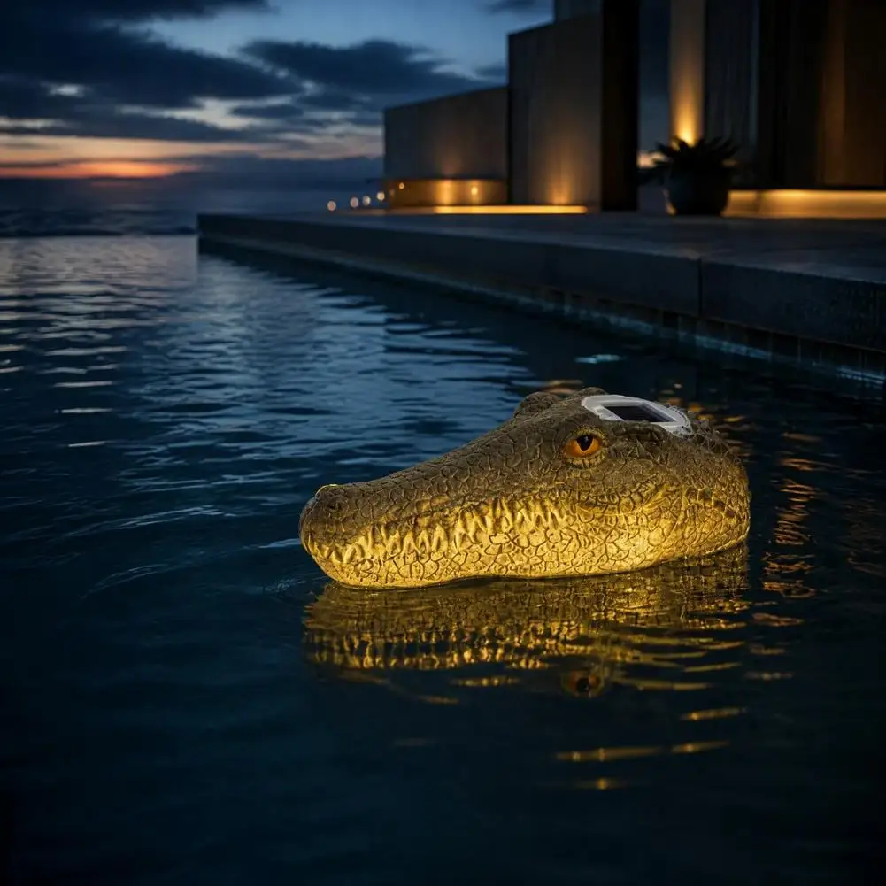 Solar Powered Floating Swan Lights Decorative Resin Swan Statues for Ponds Solar Floating Swan Garden Statue with Warm Led