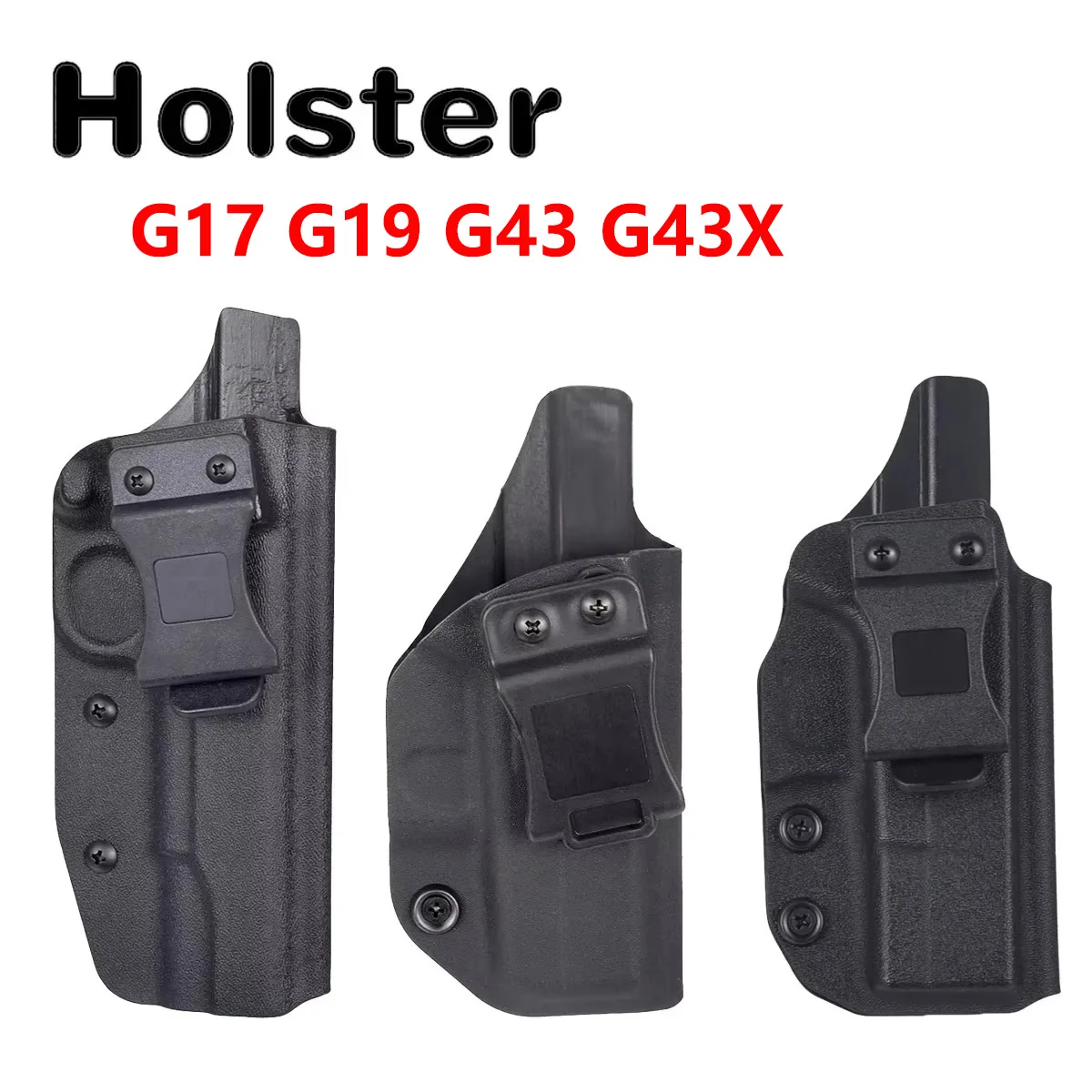 

Tactical Holster For GLOCK 43 43x Glock 17 19 26 1911 CZ P07 G2C Inside Waistband Concealed Carry Belt Clip Pouch Storage Case