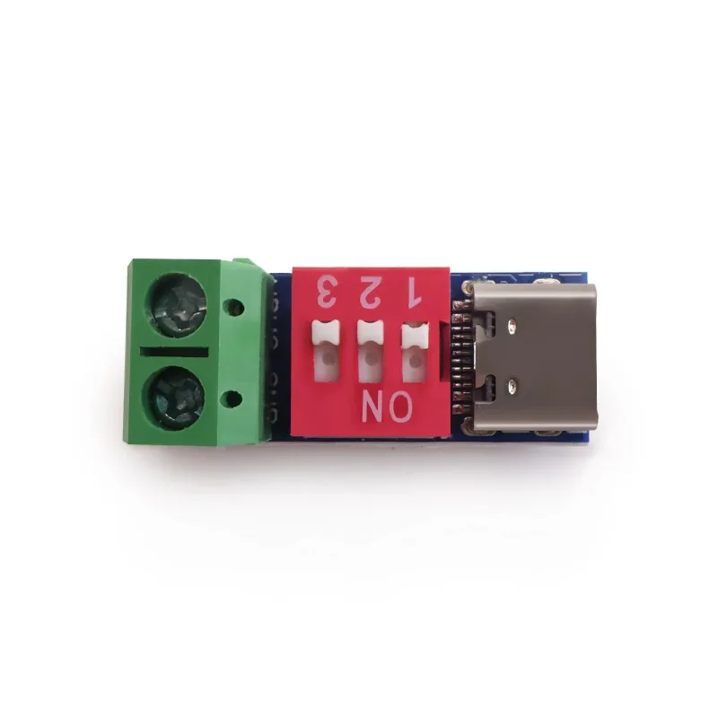 PD Trigger Module Type-C 5V 9V 12V 15V 20V Adjustable Decoy 100W Plug and Play No Soldering for Fast Charging DIY Electronics