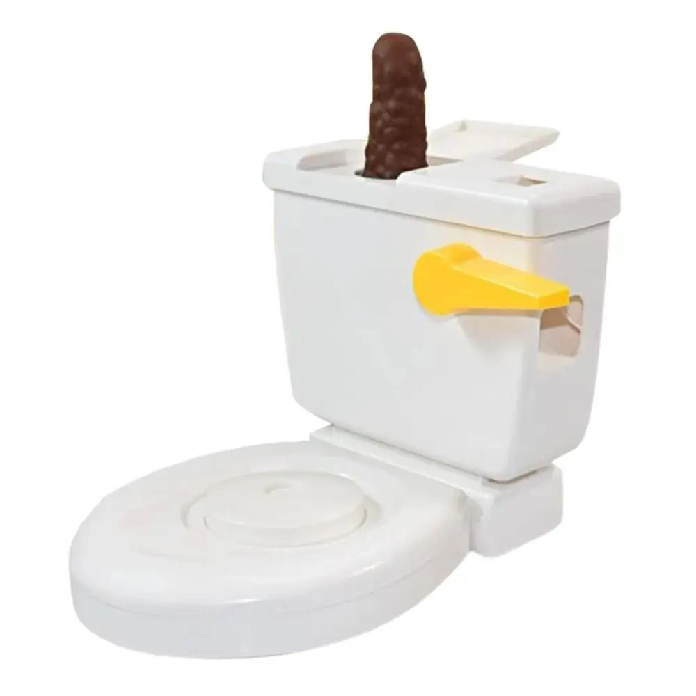Plastic Toilet Flushing Prank Flush Toilet Board Games Water Jetting Tricky Spraying Trick Games Interactive Toilet Trick