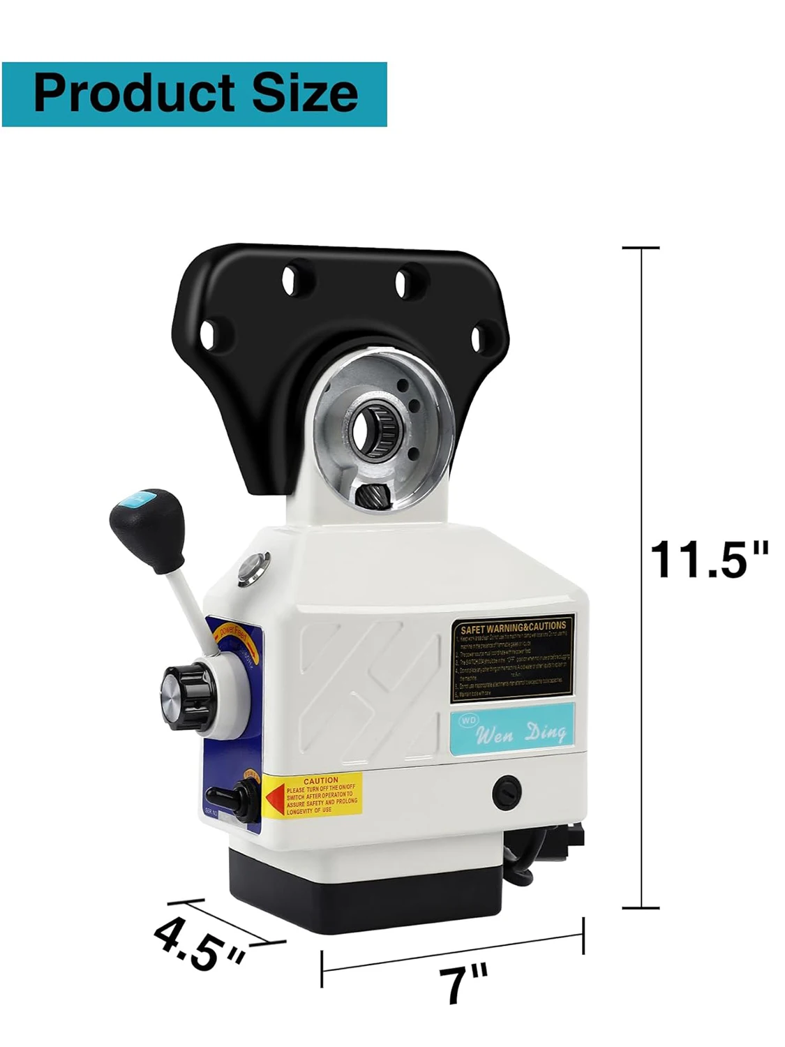 Alimentación de potencia del eje X del eje Z para fresadoras eléctricas, par de 450 LB, 110 V, alimentación de potencia de fresadora de velocidad ajustable de 0-200 PRM