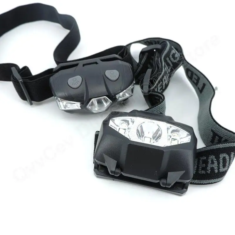 3-Led Headlamp Headlight Head Torch Light AA AAA red white bright Frontal samll flashlight Lampe hiking Camping