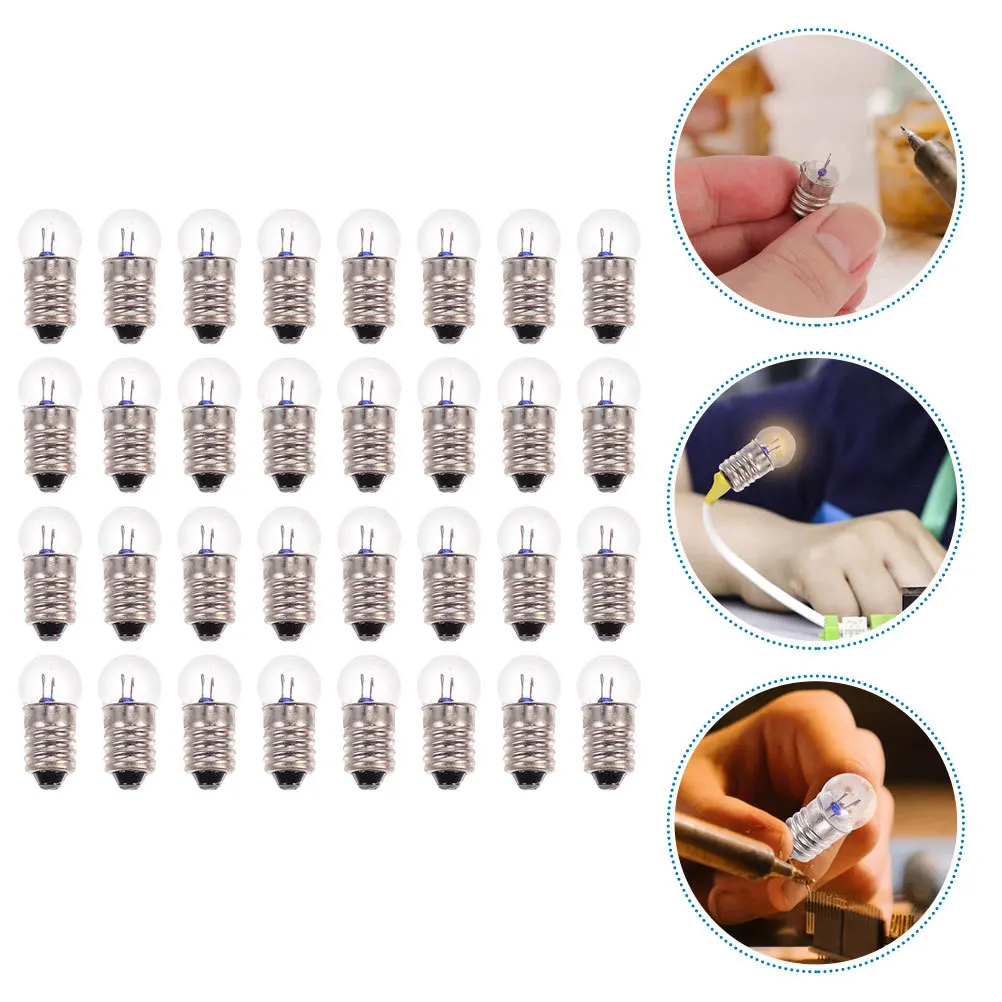 

50Pcs Electric Light Beads Small Bulb Experiment Kit 2.5V 3.8V Physics Lab Replacement Bulbs for Flashlight Lamp Projects