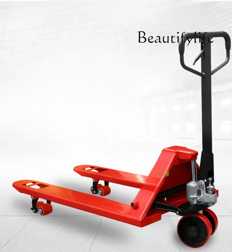 Extended Forklift Manual Hydraulic Handling Cattle Lifting Hand Push Hydraulic Small Trailer