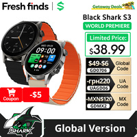 [World Premiere]Black Shark S3 Smart Watch Global Version 15 Days Battery Life 1.43'' AMOLED Display GNSS 5ATM