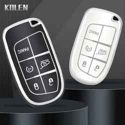 TPU Car Key Case Cover Shell Fob For Jeep Renegade Compass Grand Cherokee Chrysler 300C Wrangler Dodge Ram Charger Challenger