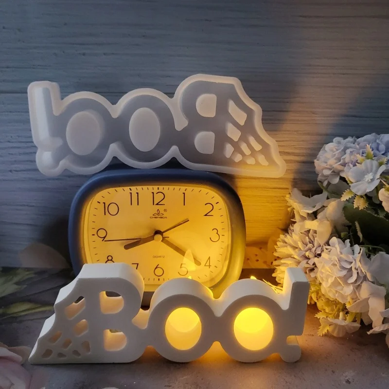 Moule en silicone pour plugin de bougies effrayantes pour Halloween, gypse bricolage, décoration de bureau, ornement d'élection, moule en résine xy, rangement artisanal