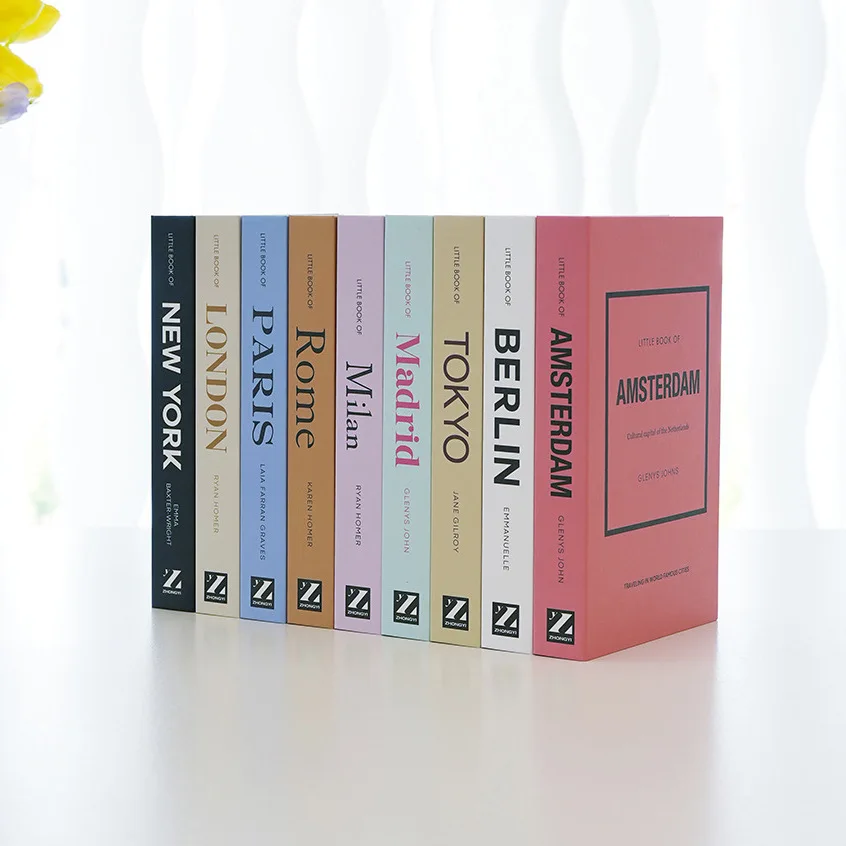 Fake Book Box Luxury Decoration Fake Books  Living Room Decoration Elegant Room Ornaments Coffee Table Book Shooting Props