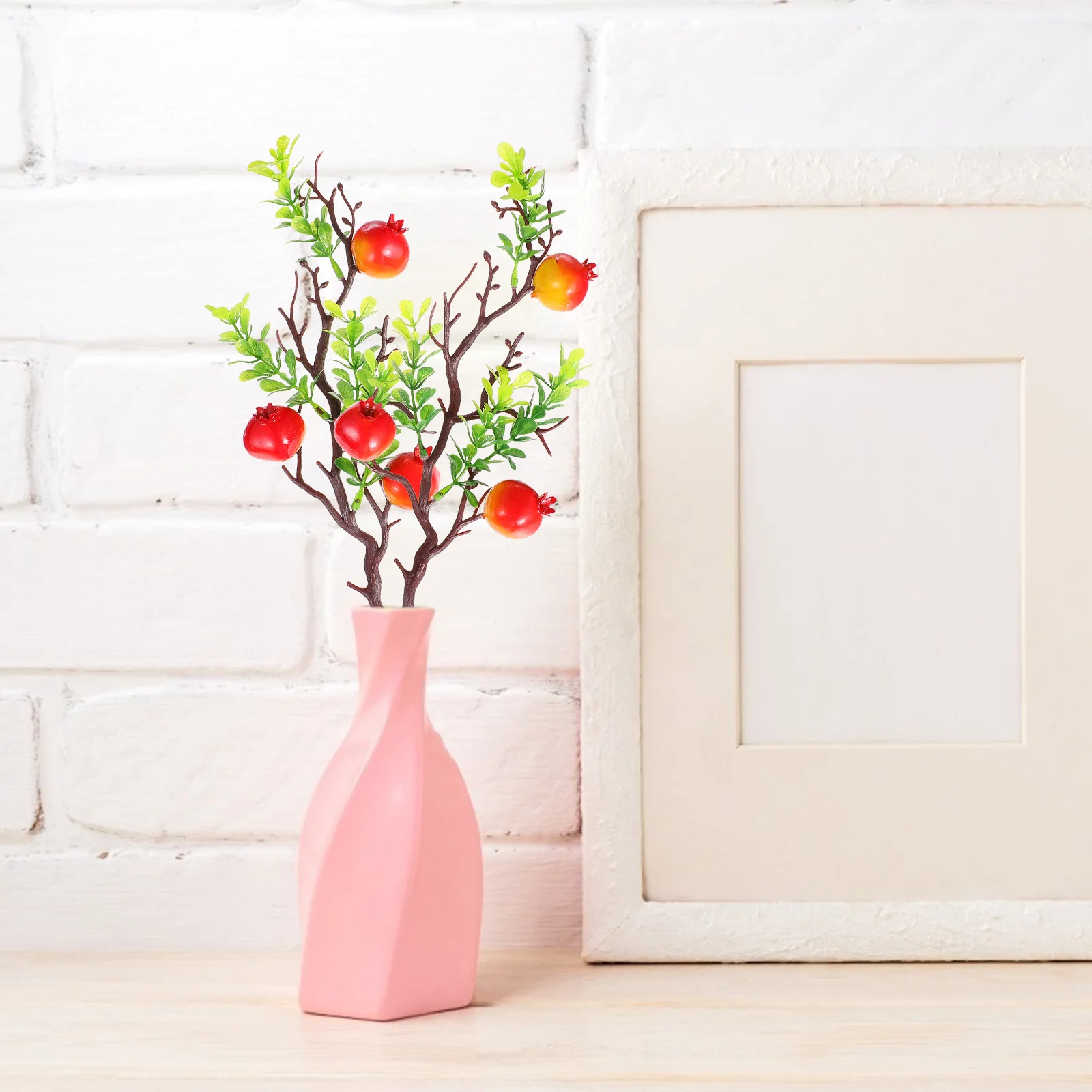 

2pcs 35Cm Pomegranate Stem Artificial Berry For Home Decoration Garden Lawn Fake Flowers Simulated Bouquet Party Supplies Photo