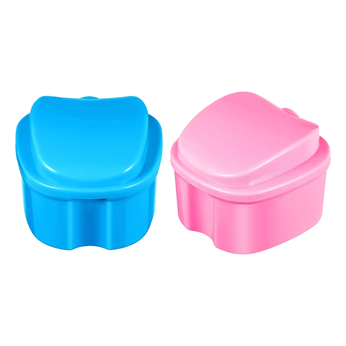 Custodia per protesi Shallow Blue Pink Contenitore portatile leggero e compatto Materiale ABS Scatola di fissaggio per uso quotidiano da viaggio domestico
