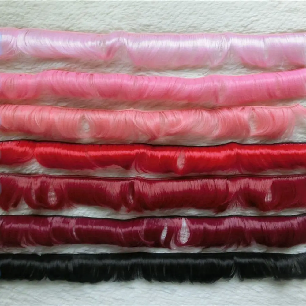 1PC  Gifts Handmade High-Temperature 1/6 1/4 1/3 Short Curly Wigs Mini Dresses  Fringe Hair