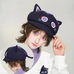 Panamanian women's cat cute octagonal beret fashion painter hat Cap  H242