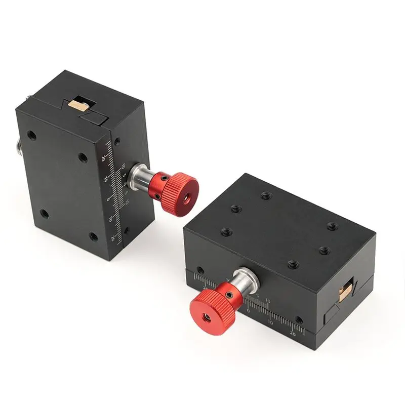 A74E-X Axis Dovetail Groove Fine Tuning Platform Guided Manual Shift Platform Gear Drive Knob Adjustment Slide
