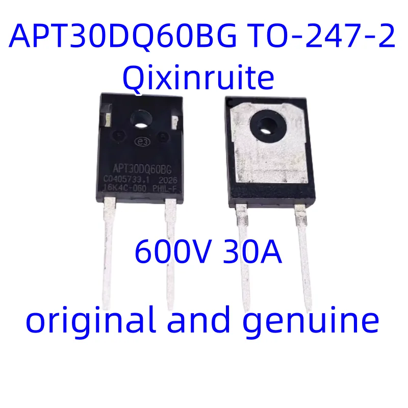 

Qixinruite Brand new original APT30DQ60BG TO-247-2 high power fast recovery diode 600V 30A