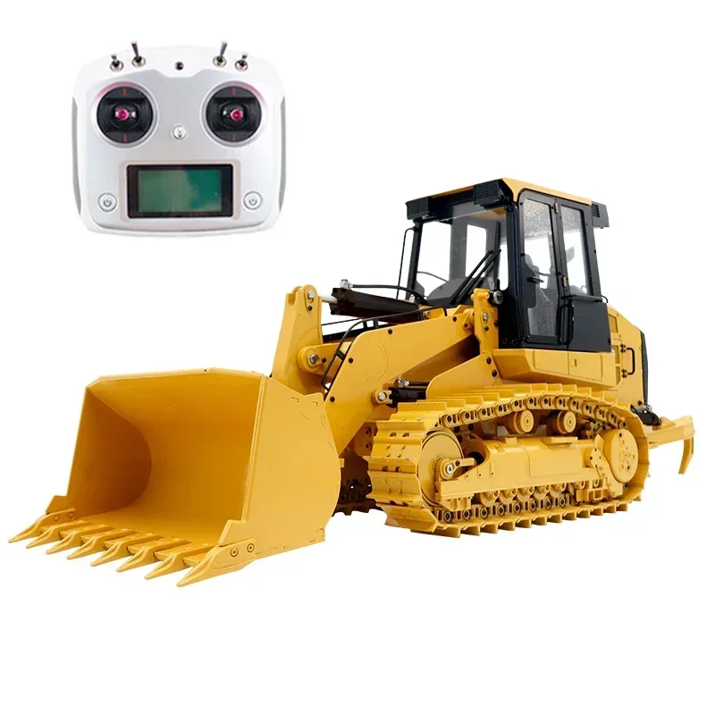 YYHCNew 1/14 Crawler Hydraulic Bulldozer Model 963D Remote Control Forklift Model Toy