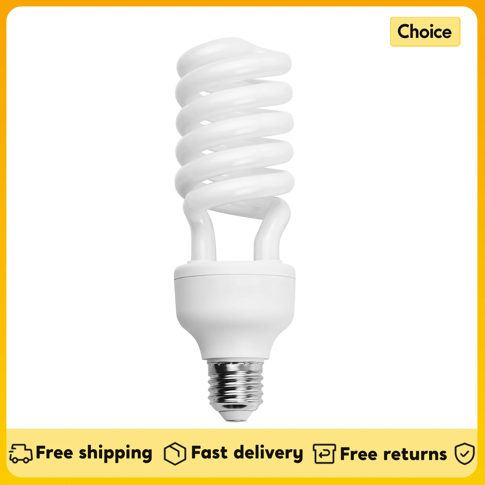 45W Spiral Fluorescent Light Bulb 5500K Daylight E27 Socket Energy Saving for Studio Photography Video Lighting 220V/ 110V