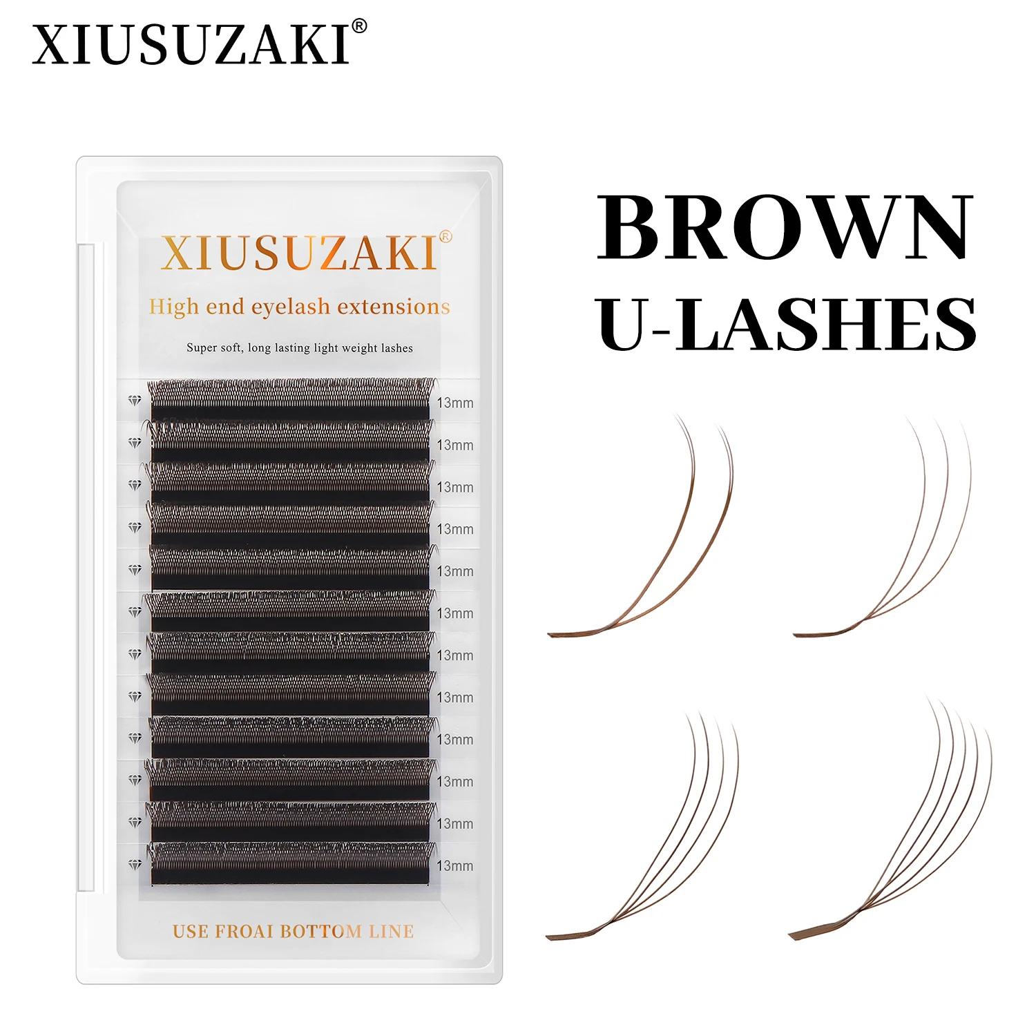 Eyelash Extension Yy - Pestañas XIUSUZAKI Marrones en Forma de